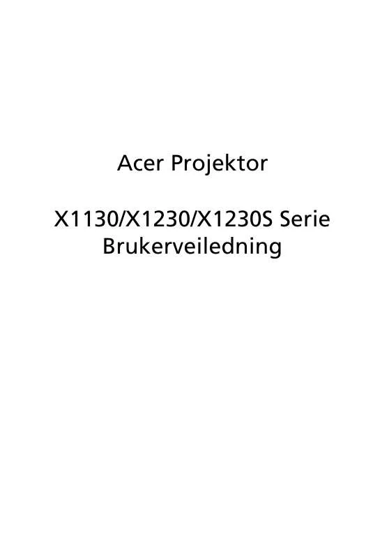 Mode d'emploi ACER X1130P