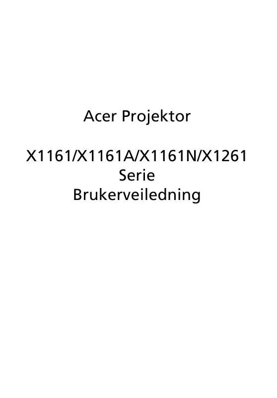 Mode d'emploi ACER X1161