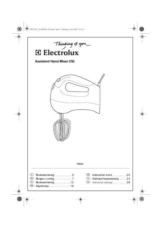 Mode d'emploi AEG-ELECTROLUX AHM250