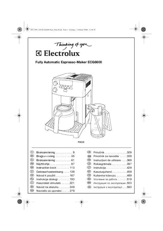 Mode d'emploi AEG-ELECTROLUX ECG6600