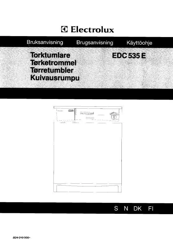 Mode d'emploi AEG-ELECTROLUX EDC535E