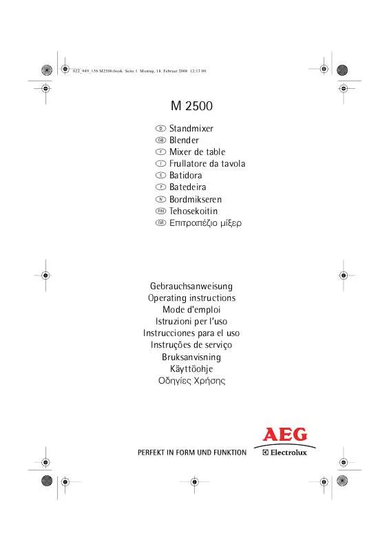 Mode d'emploi AEG-ELECTROLUX M2600