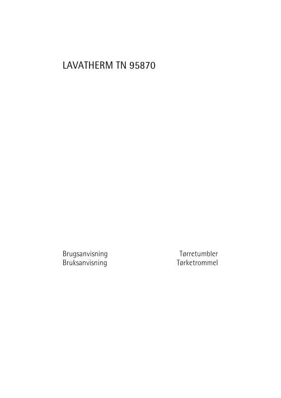 Mode d'emploi AEG-ELECTROLUX LAVATHERM TN 95870