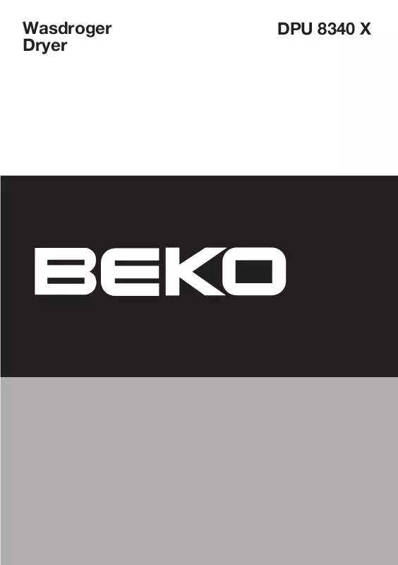 Mode d'emploi BEKO DPU 8340 X
