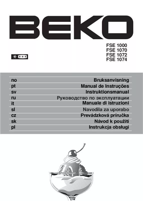 Mode d'emploi BEKO FSE 1000