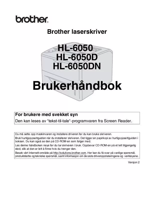 Mode d'emploi BROTHER HL-6050