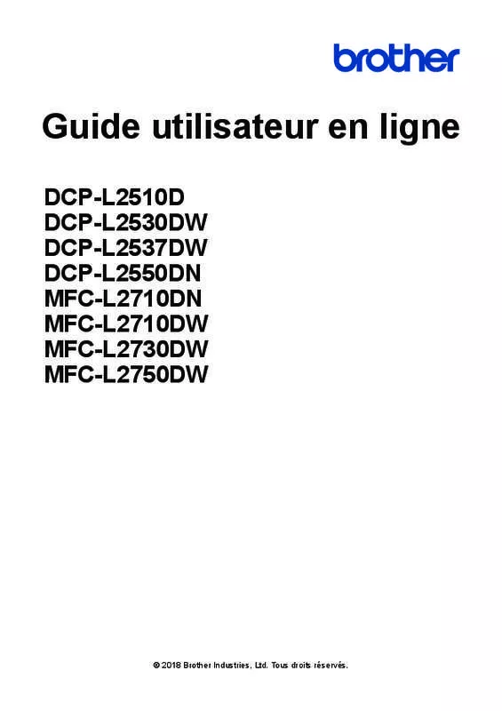 Mode d'emploi BROTHER MFC-L2730DW