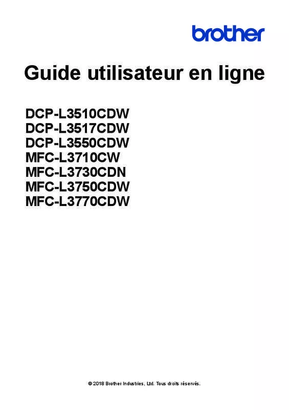 Mode d'emploi BROTHER MFC-L3750CDW