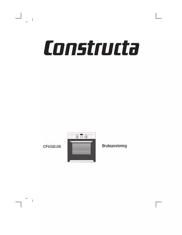 Mode d'emploi CONSTRUCTA CF432250S