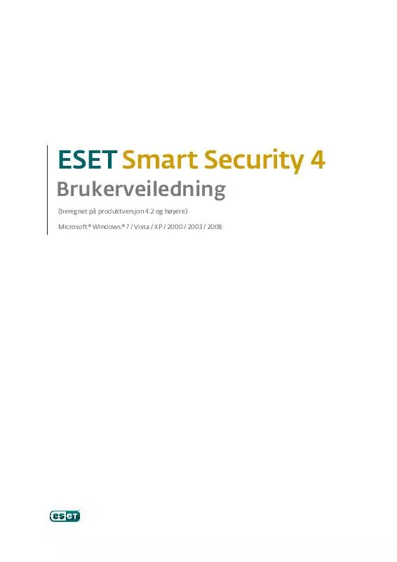 Mode d'emploi ESET SMART SECURITY 4