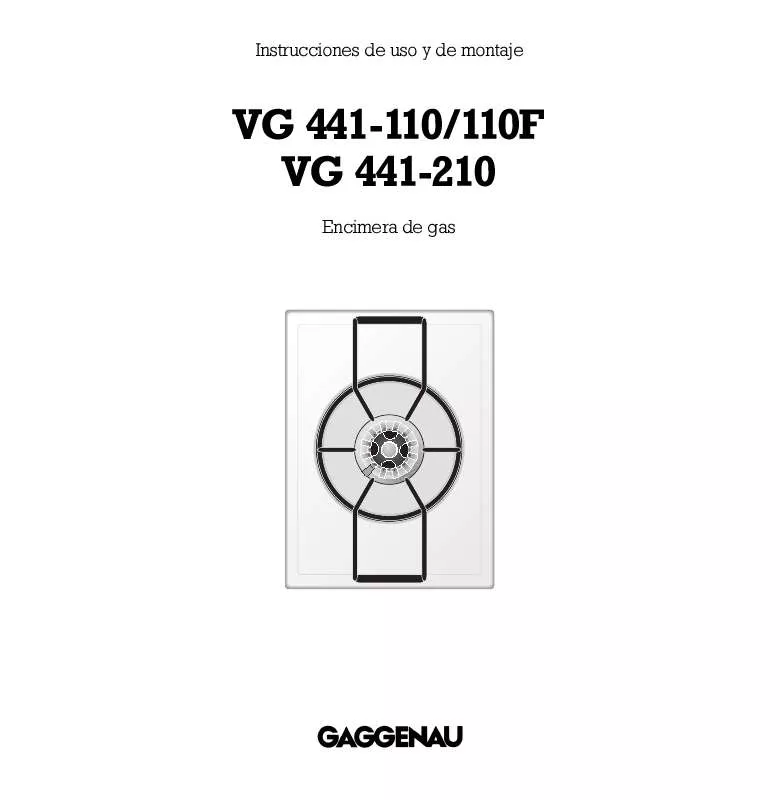 Mode d'emploi GAGGENAU VG441110