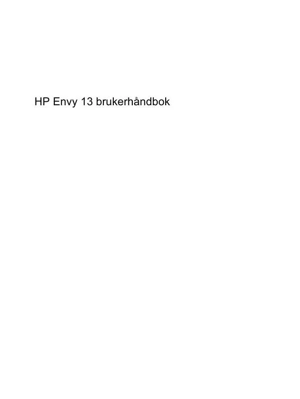 Mode d'emploi HP ENVY 13-1050EA