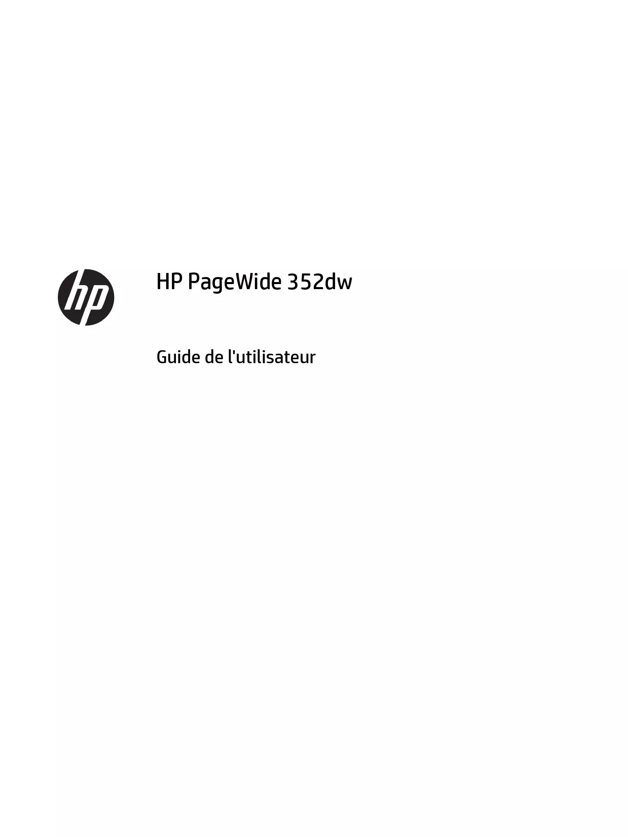 Mode d'emploi HP PAGEWIDE 352DW
