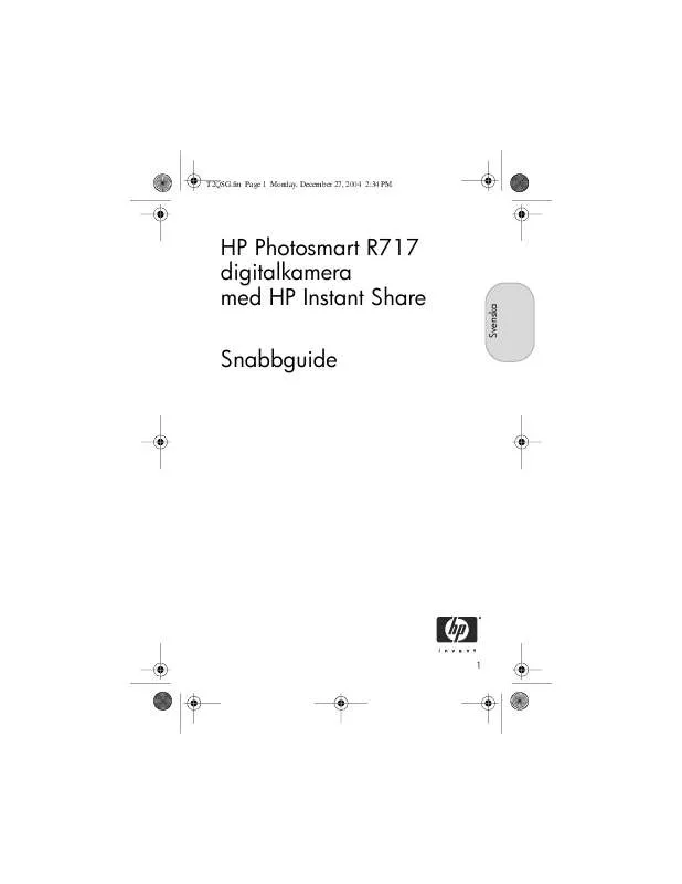Mode d'emploi HP PHOTOSMART R717