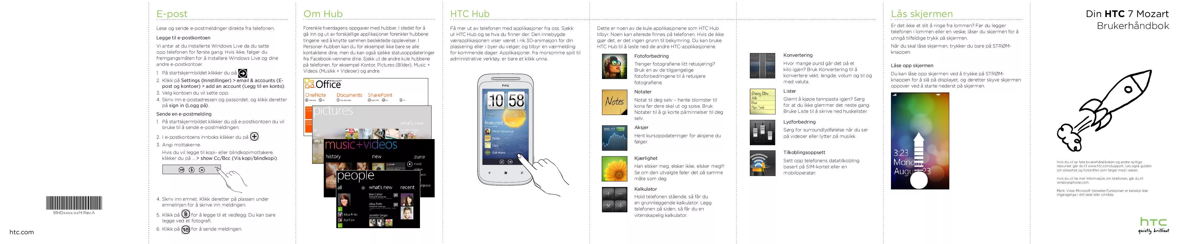 Mode d'emploi HTC 7 MOZART