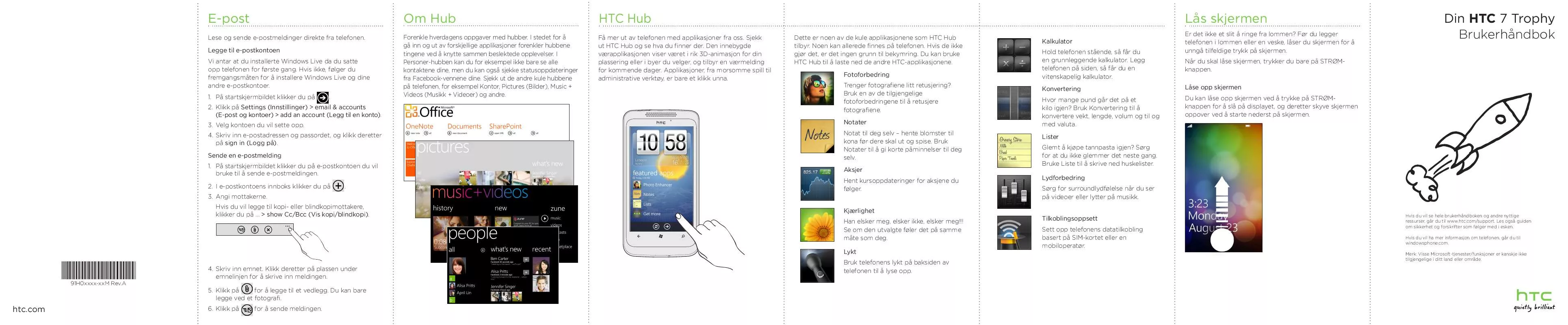 Mode d'emploi HTC 7 TROPHY
