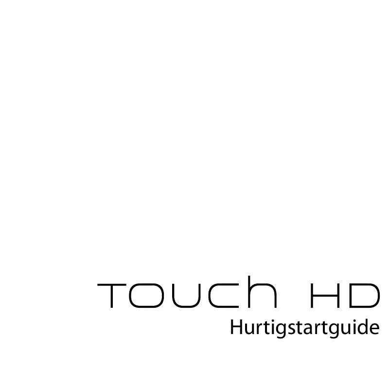 Mode d'emploi HTC TOUCH HD