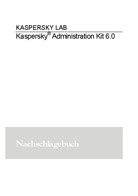 Mode d'emploi KASPERSKY ADMINISTRATION KIT
