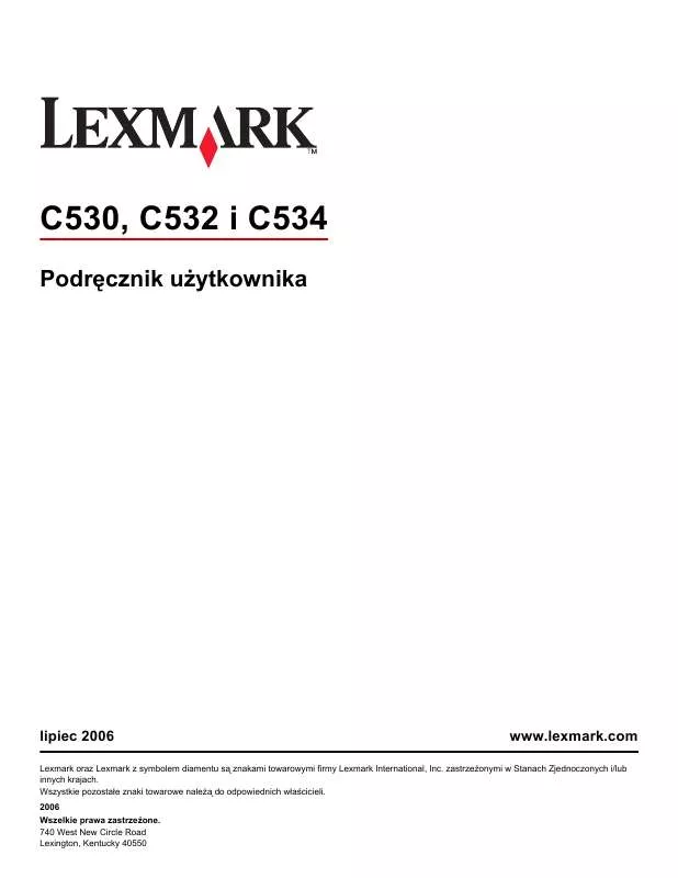 Mode d'emploi LEXMARK C534