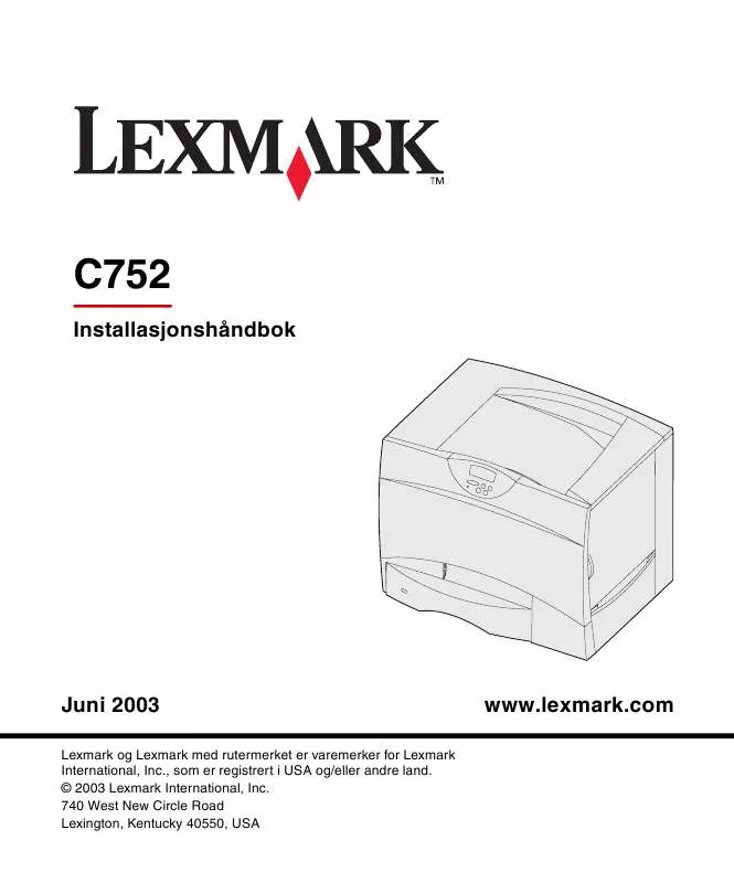 Mode d'emploi LEXMARK C752