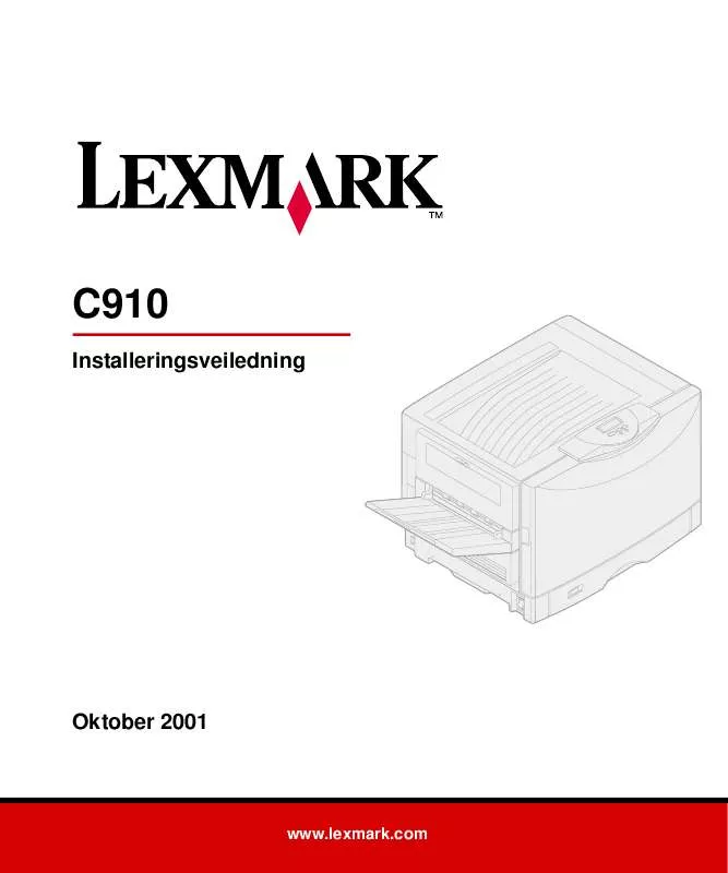 Mode d'emploi LEXMARK C910