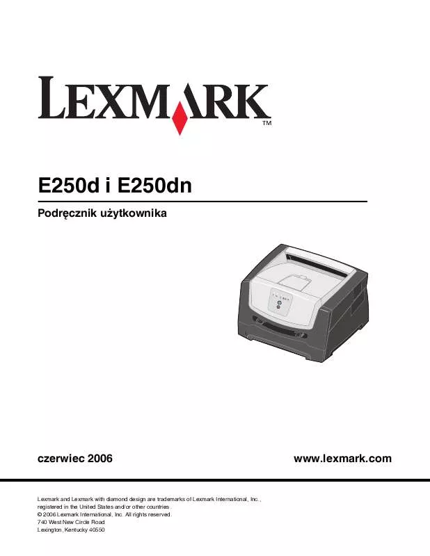 Mode d'emploi LEXMARK E250DN