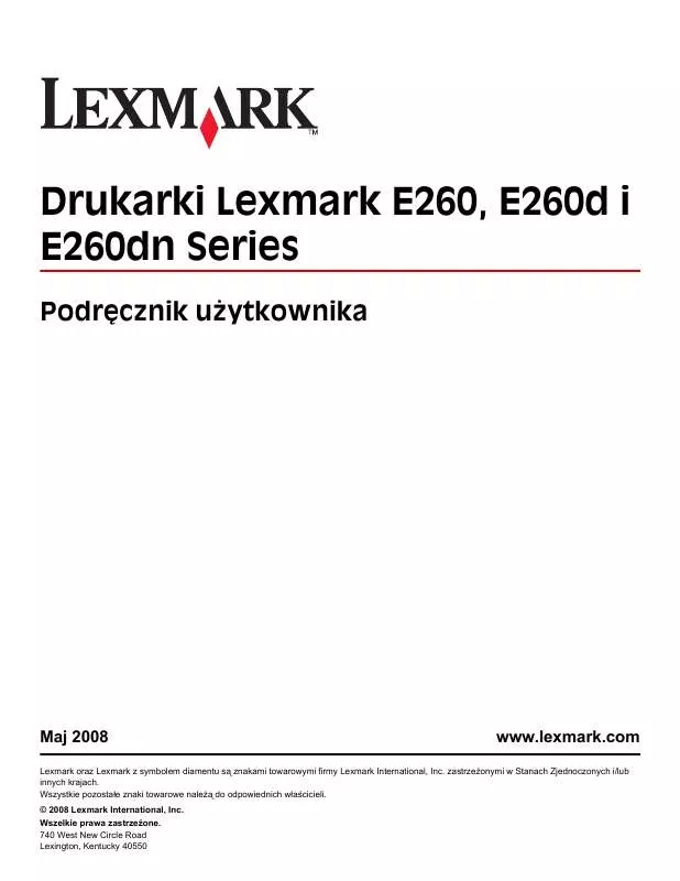 Mode d'emploi LEXMARK E260D