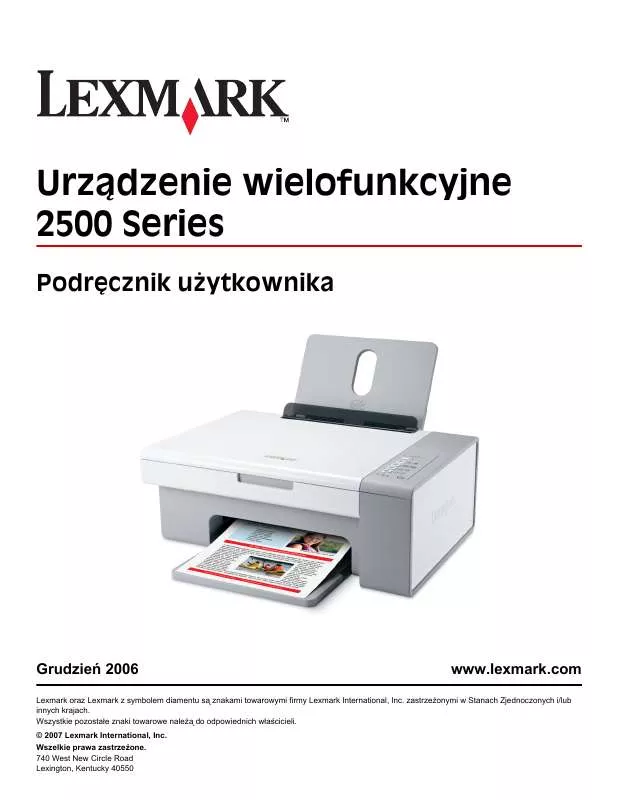 Mode d'emploi LEXMARK X2500
