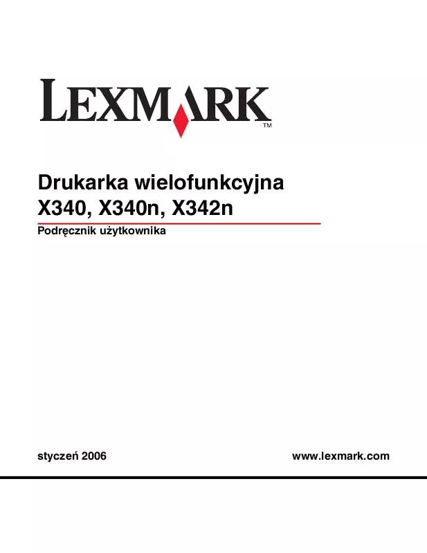 Mode d'emploi LEXMARK X342N