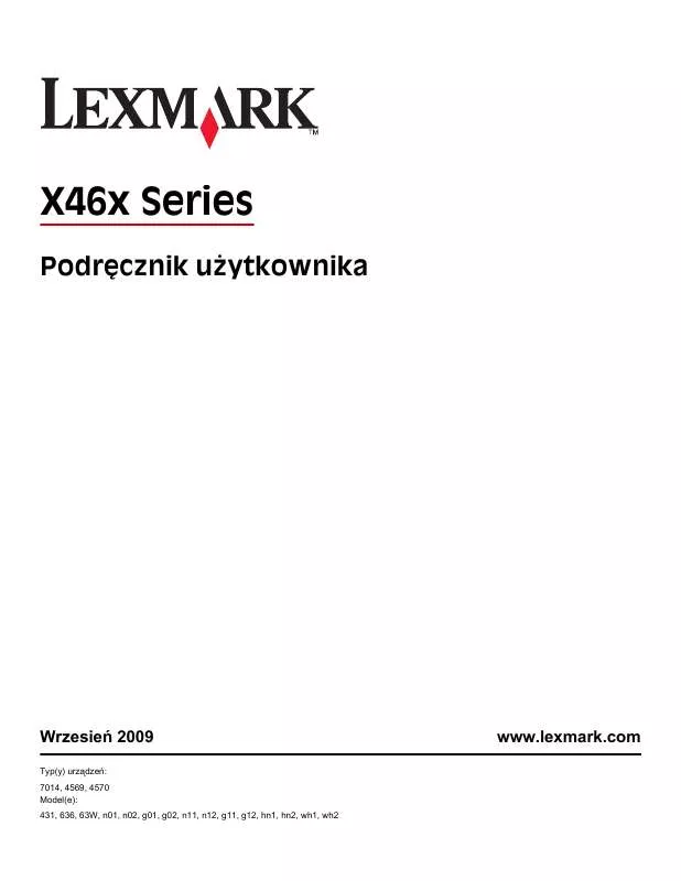 Mode d'emploi LEXMARK X463DE