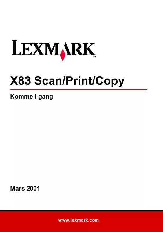 Mode d'emploi LEXMARK X83