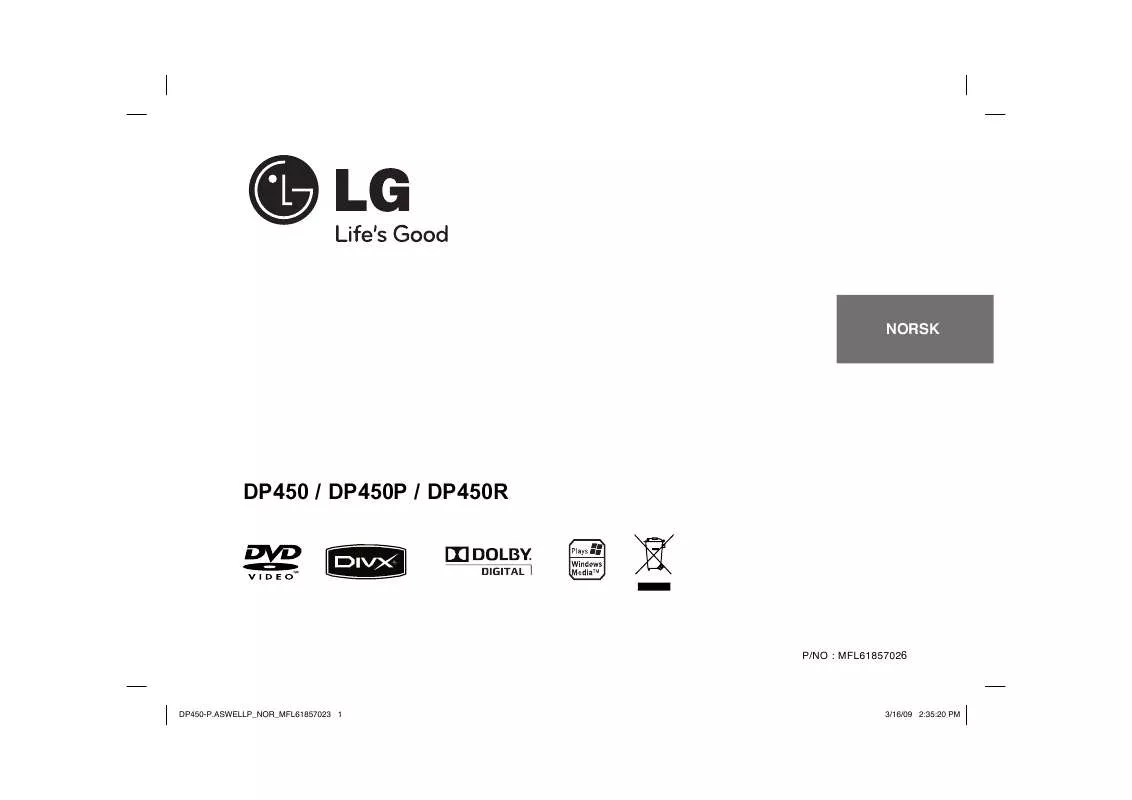 Mode d'emploi LG DP450P
