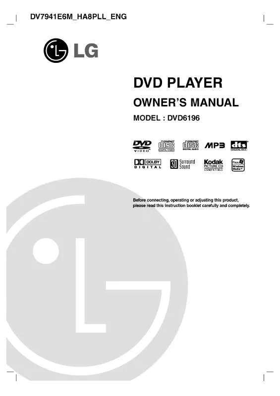 Mode d'emploi LG DVD6196