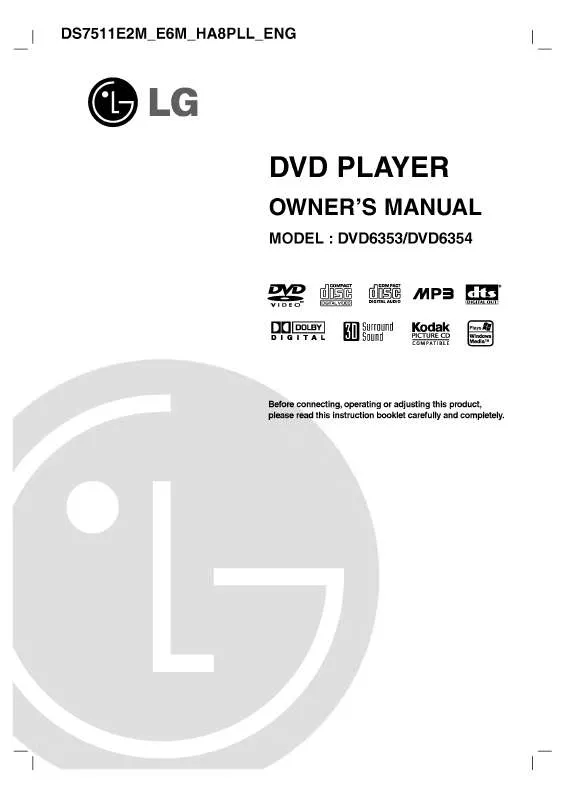 Mode d'emploi LG DVD6353