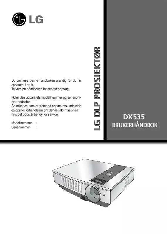 Mode d'emploi LG DX535
