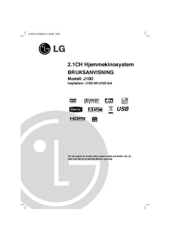 Mode d'emploi LG J10D