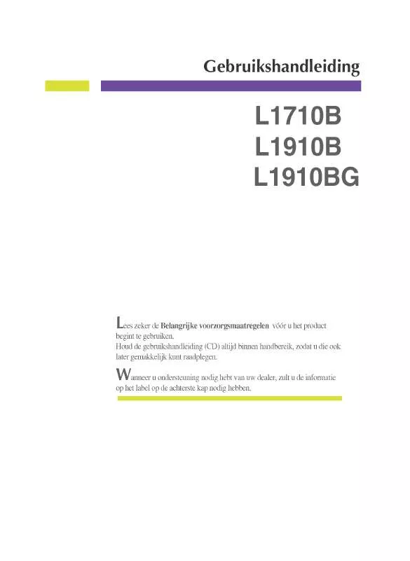 Mode d'emploi LG L1710B