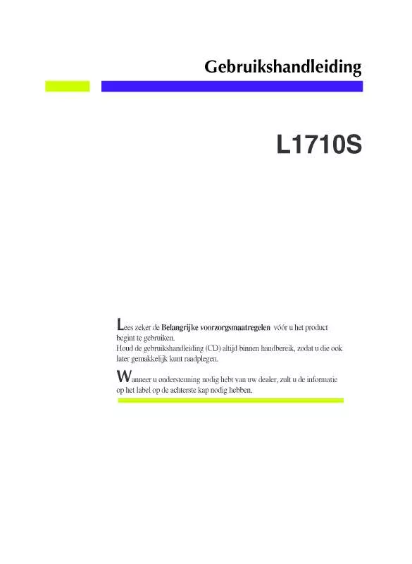 Mode d'emploi LG L1710S