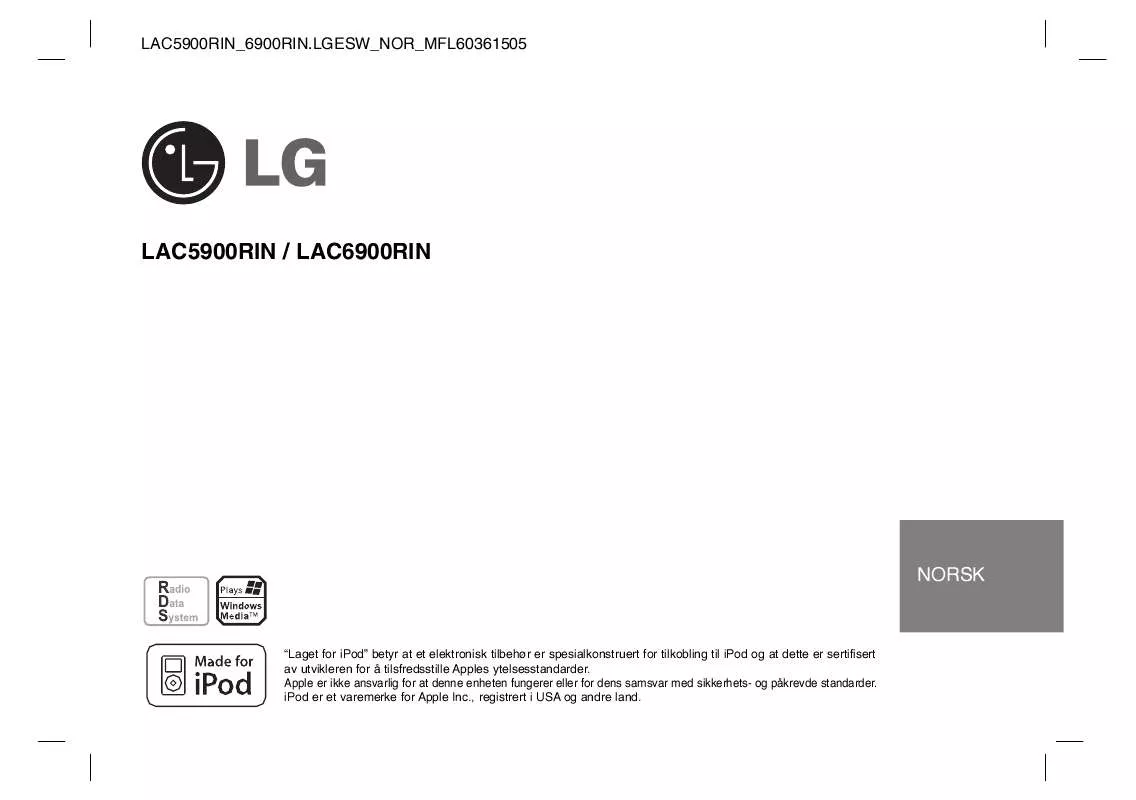Mode d'emploi LG LAC-5900RIN