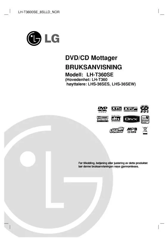 Mode d'emploi LG LH-T360SE