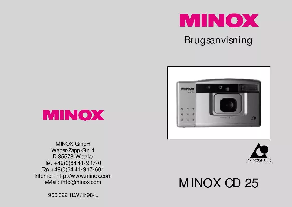 Mode d'emploi MINOX CD 25