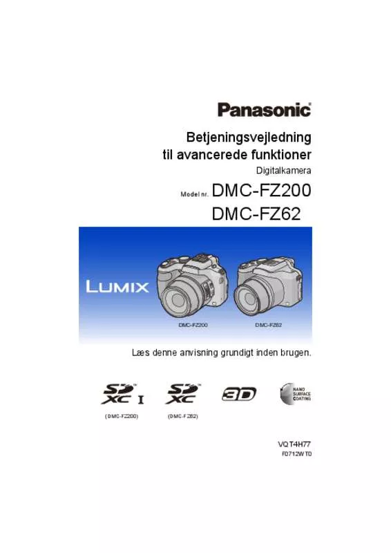 Mode d'emploi PANASONIC LUMIX DMC-FZ200EF