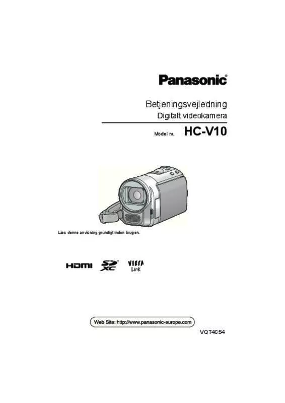 Mode d'emploi PANASONIC HC-V10EC