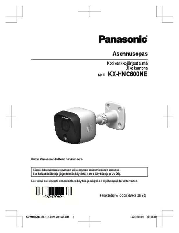 Mode d'emploi PANASONIC KX-HNC600NE