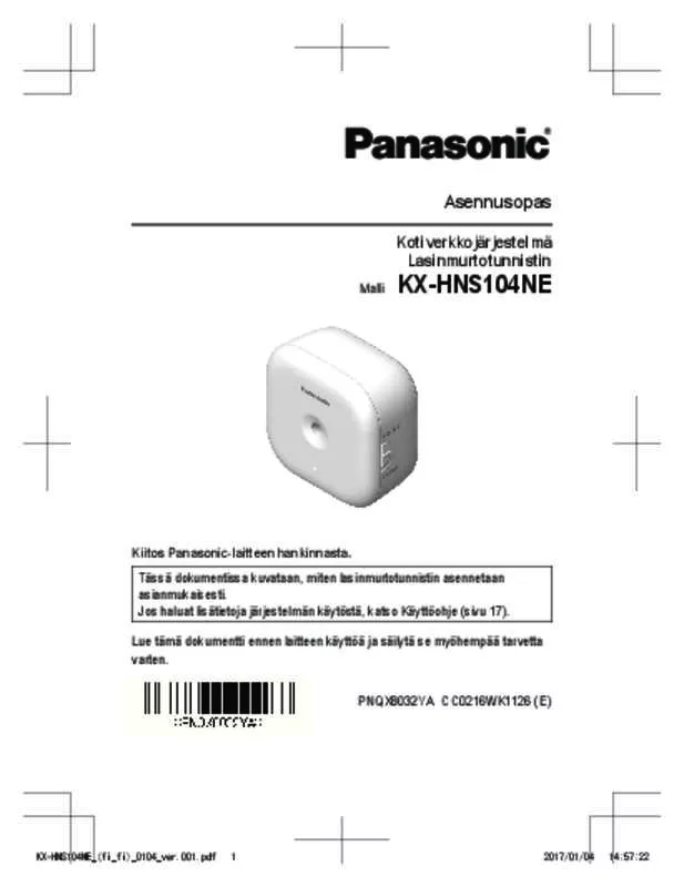 Mode d'emploi PANASONIC KX-HNS104NE