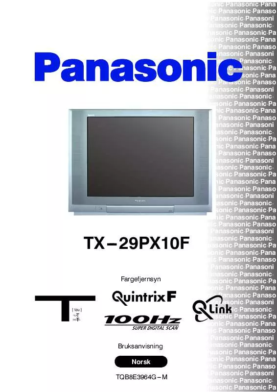 Mode d'emploi PANASONIC TX-29PX10F