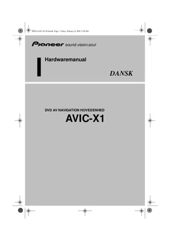 Mode d'emploi PIONEER AVIC-X1