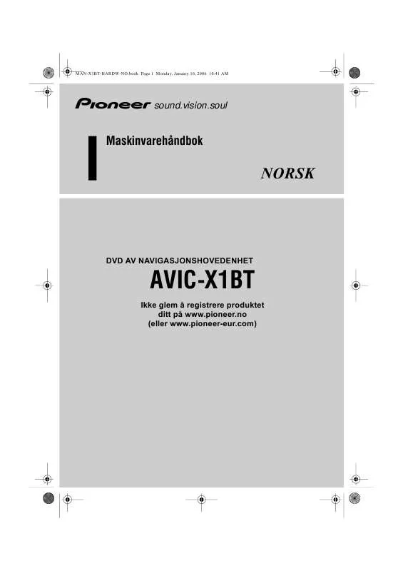 Mode d'emploi PIONEER AVIC-X1BT