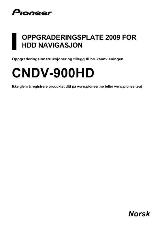 Mode d'emploi PIONEER CNDV-900HD