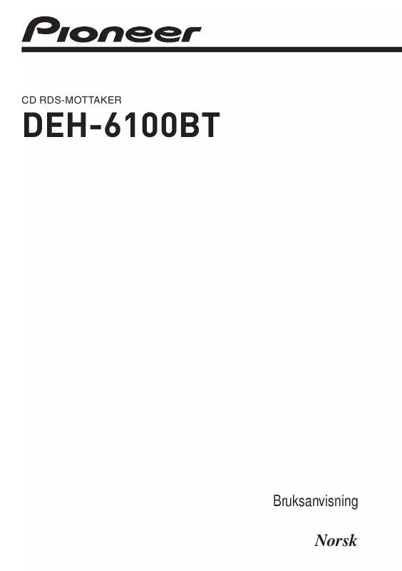 Mode d'emploi PIONEER DEH-6100BT